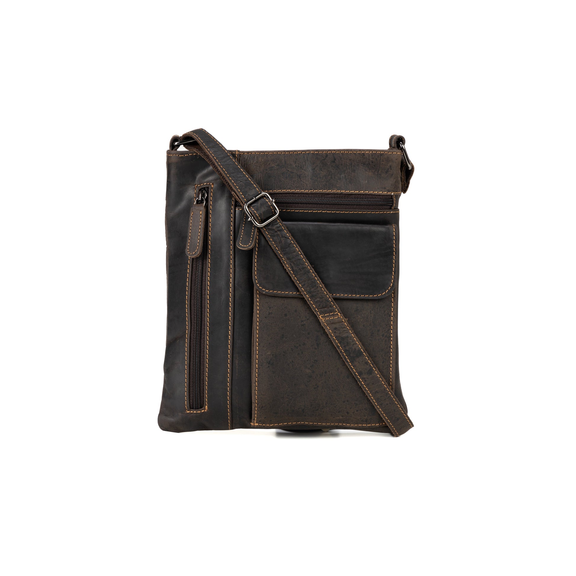 Ladies Cross Body Leather Bag Lucy - Brown - Greenwood Leather