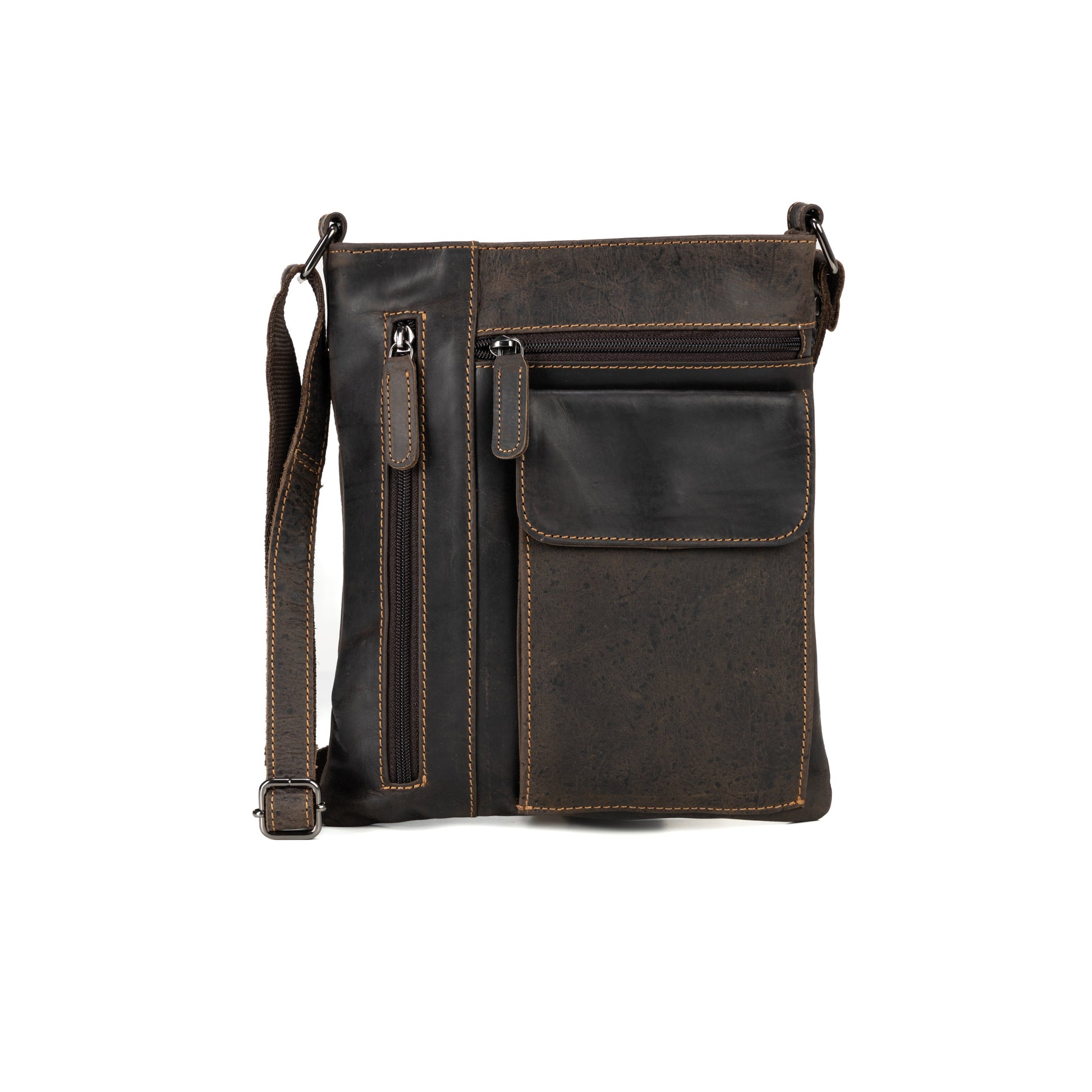 Ladies Cross Body Leather Bag Lucy - Brown - Greenwood Leather