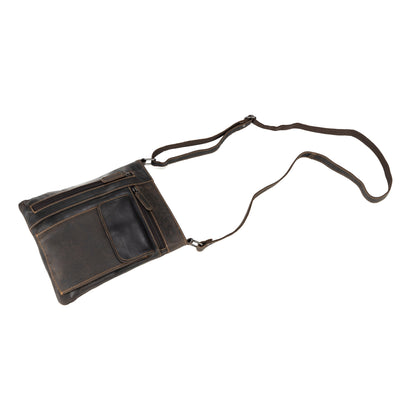 Ladies Cross Body Leather Bag Lucy - Brown - Greenwood Leather