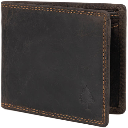 Leather Mens Wallet Hart Brown - Greenwood Leather