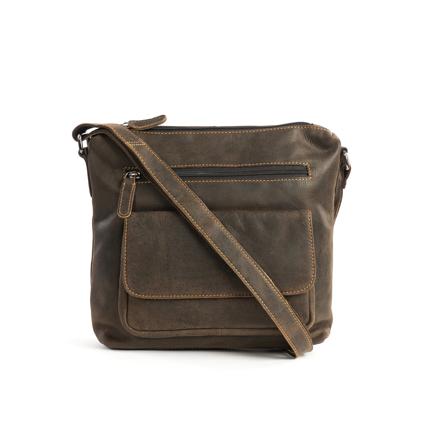 Women Shoulder Bag LD004 Brown - Greenwood Leather