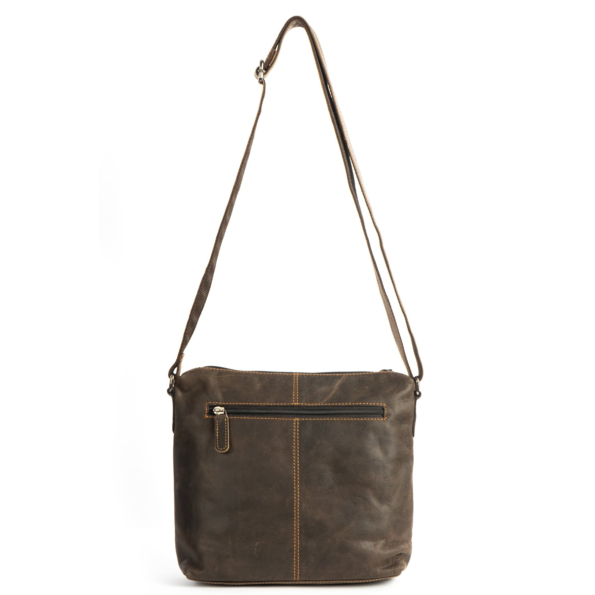 Women Shoulder Bag LD004 Brown - Greenwood Leather