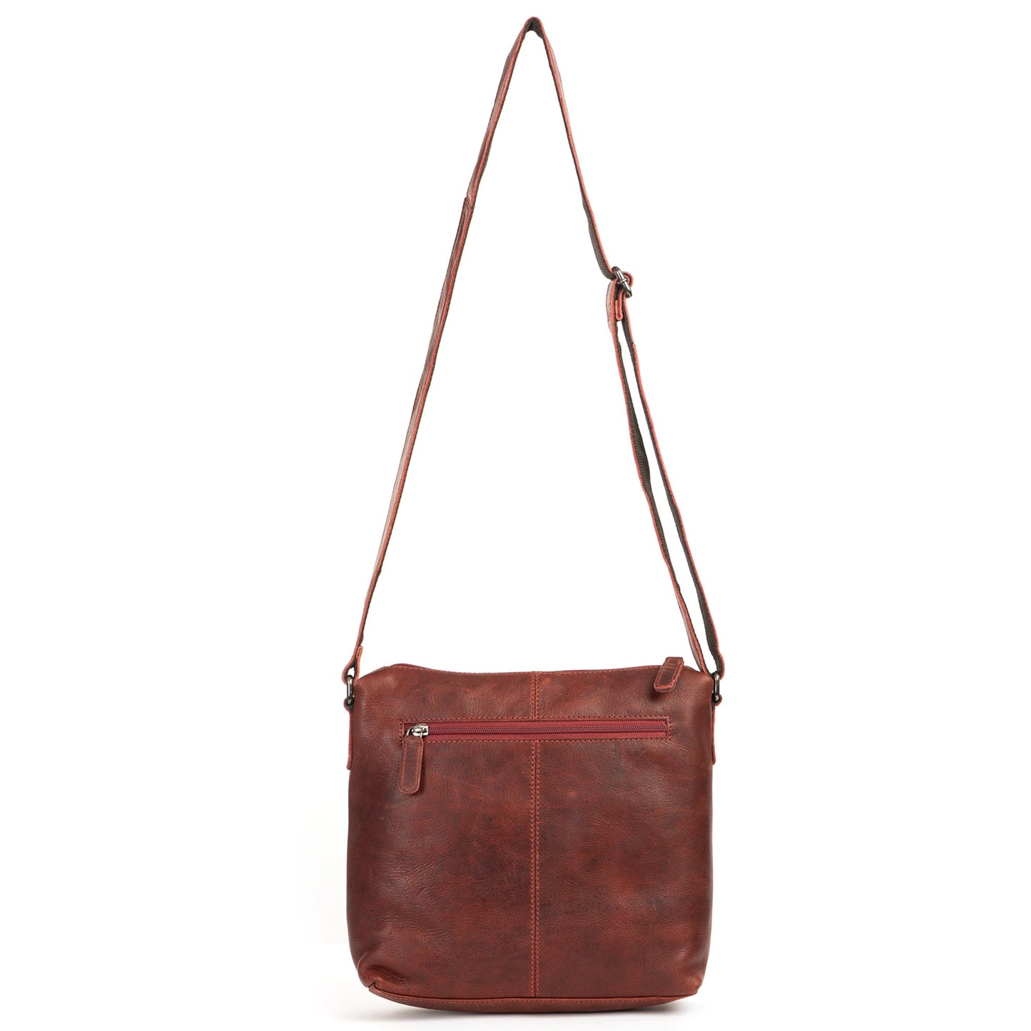 Women Shoulder Bag LD004 Red - Greenwood Leather