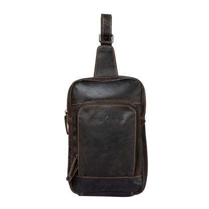 Leather Crossbody Bag Hamilton - Brown - Greenwood Leather