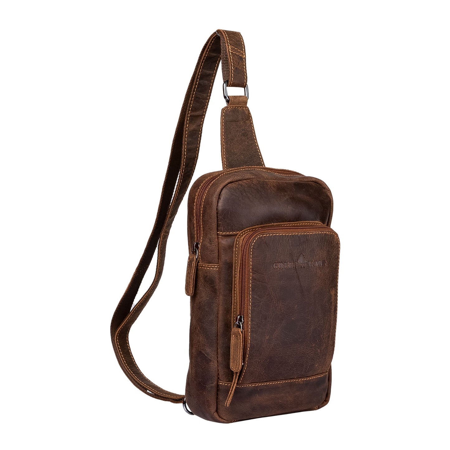 Leather Crossbody Bag Hamilton - Sandal - Greenwood Leather