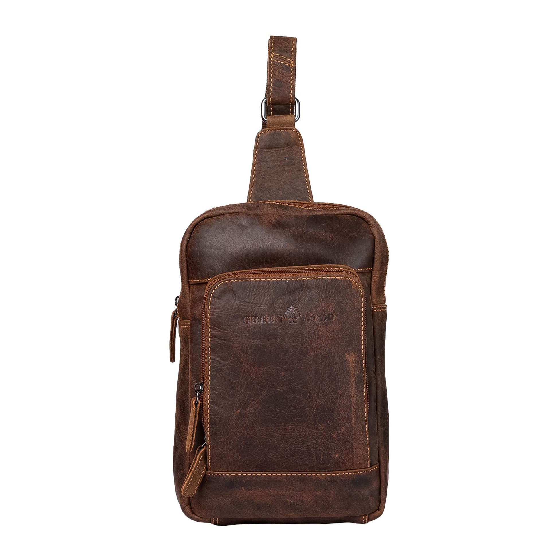 Leather Crossbody Bag Hamilton - Sandal - Greenwood Leather