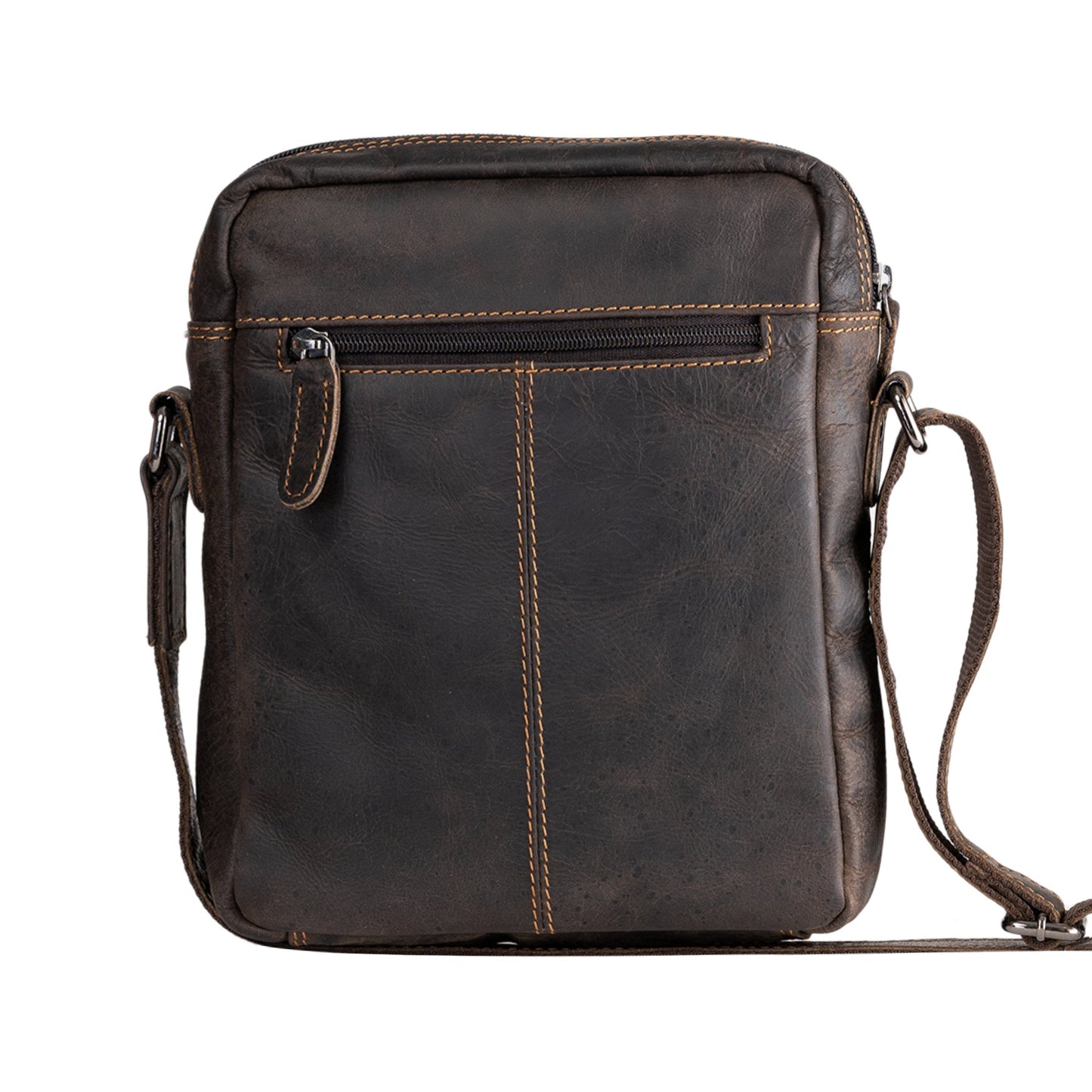 Leather Shoulder bag Dallas - Unisex Brown - Greenwood Leather