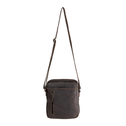 Leather Shoulder bag Dallas - Unisex Brown - Greenwood Leather