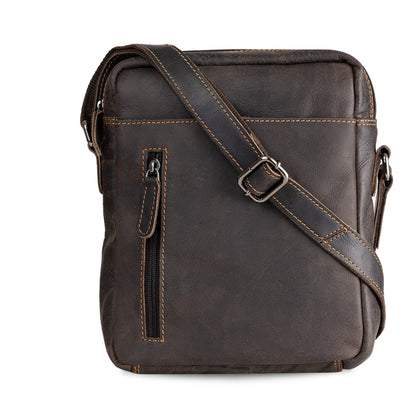 Leather Shoulder bag Dallas - Unisex Brown - Greenwood Leather