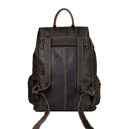 Edmonton Leather Backpack Brown- Unisex - Greenwood Leather