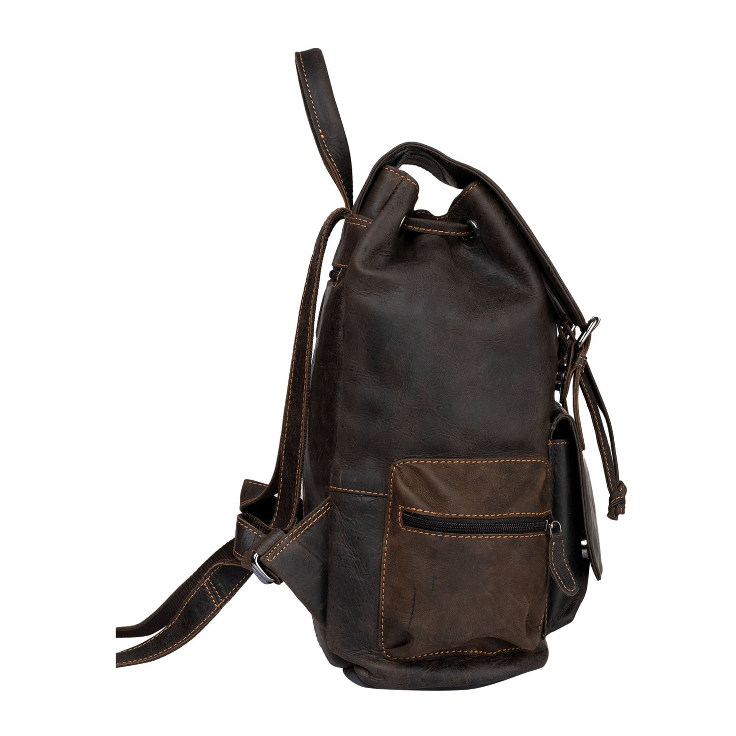 Edmonton Leather Backpack Brown- Unisex - Greenwood Leather