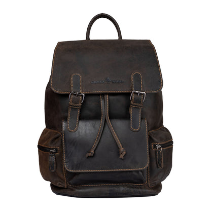 Edmonton Leather Backpack Brown- Unisex - Greenwood Leather