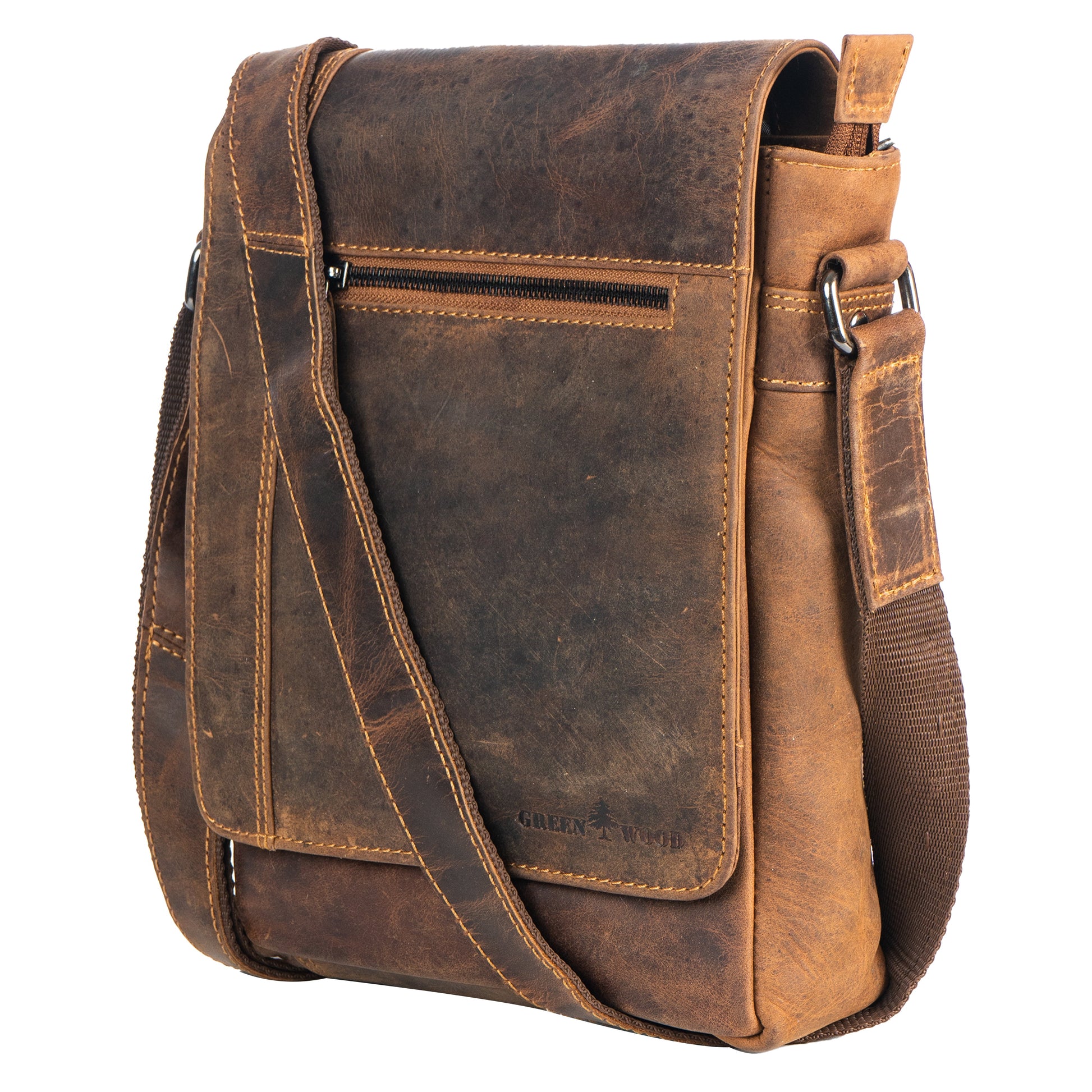 Mini-Messenger Henry Camel - Unisex - Greenwood Leather