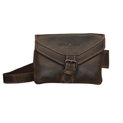 Leather Women Waist Pack Jax - Brown - Greenwood Leather