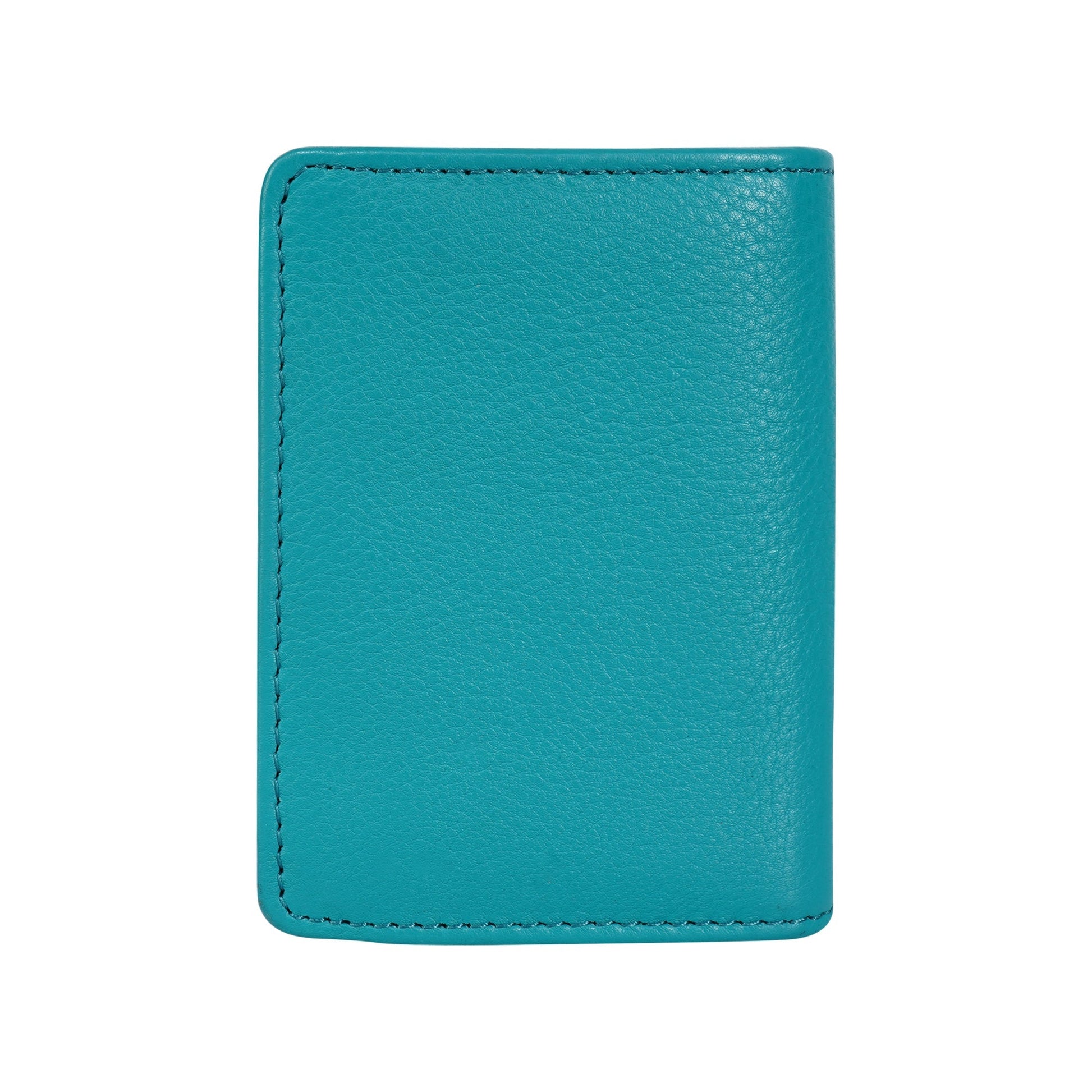 Leather Small Zip Wallet Viola Blue - Greenwood Leather