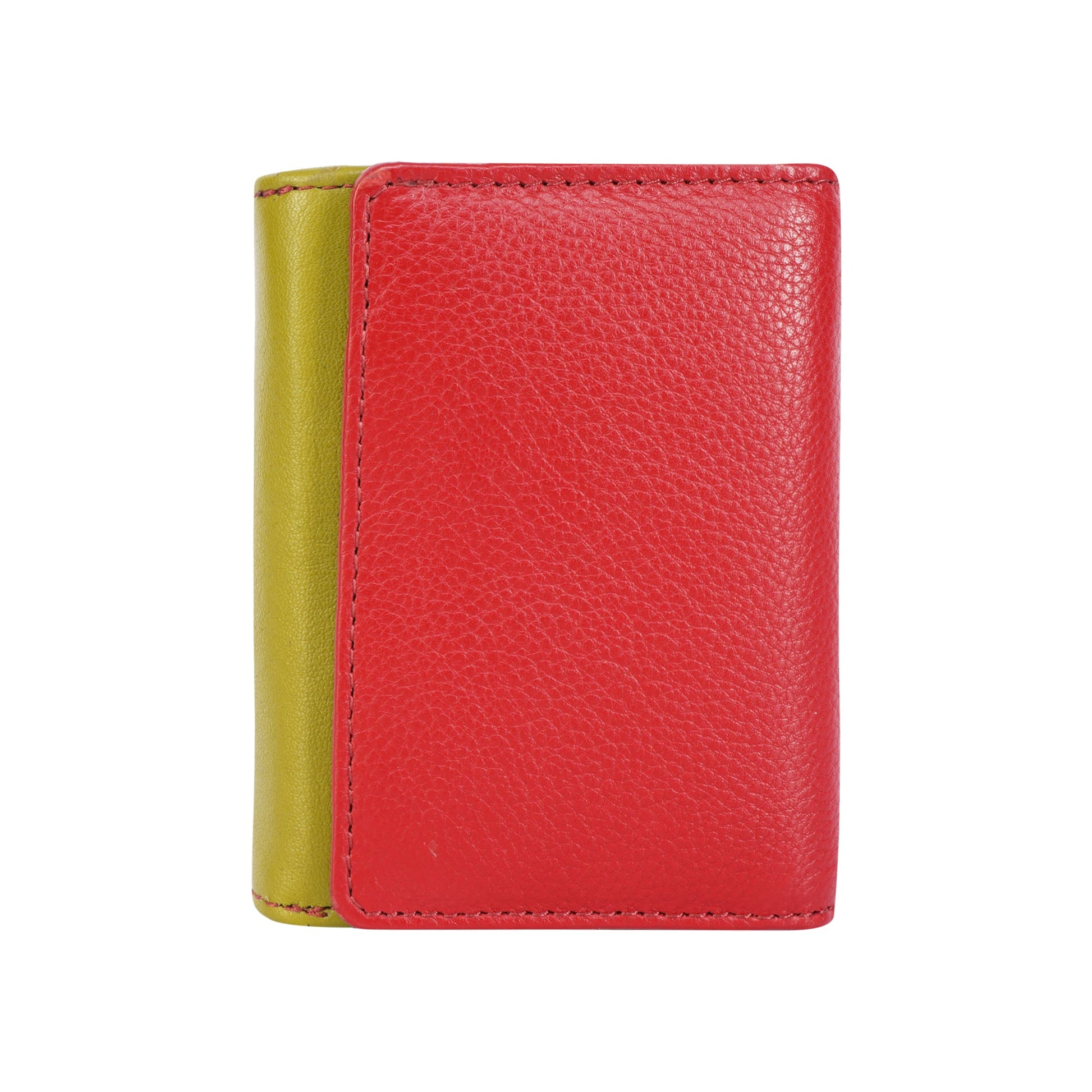 Leather Small Zip Wallet Viola Red - Greenwood Leather