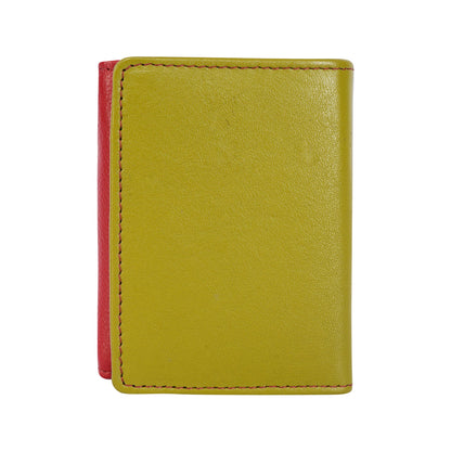 Leather Small Zip Wallet Viola Red - Greenwood Leather