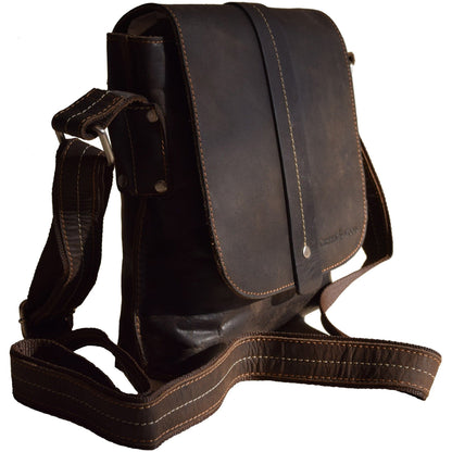 Mini Messenger Bag Henrik - Unisex - Brown - Greenwood Leather