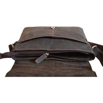 Smart Messenger Steven 13" - Brown - Greenwood Leather