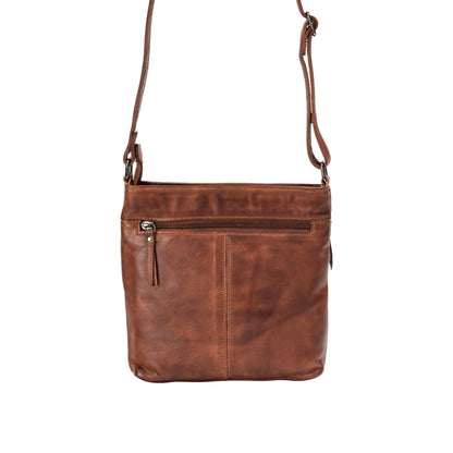 Leather Shoulder Bag Cognac - Greenwood Leather