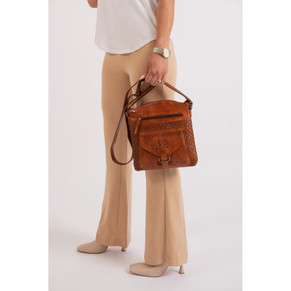 Leather Shoulder Bag - Elsa Cognac - Greenwood Leather