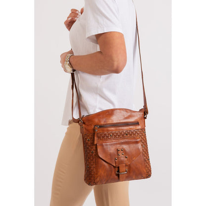 Leather Shoulder Bag - Elsa Cognac - Greenwood Leather