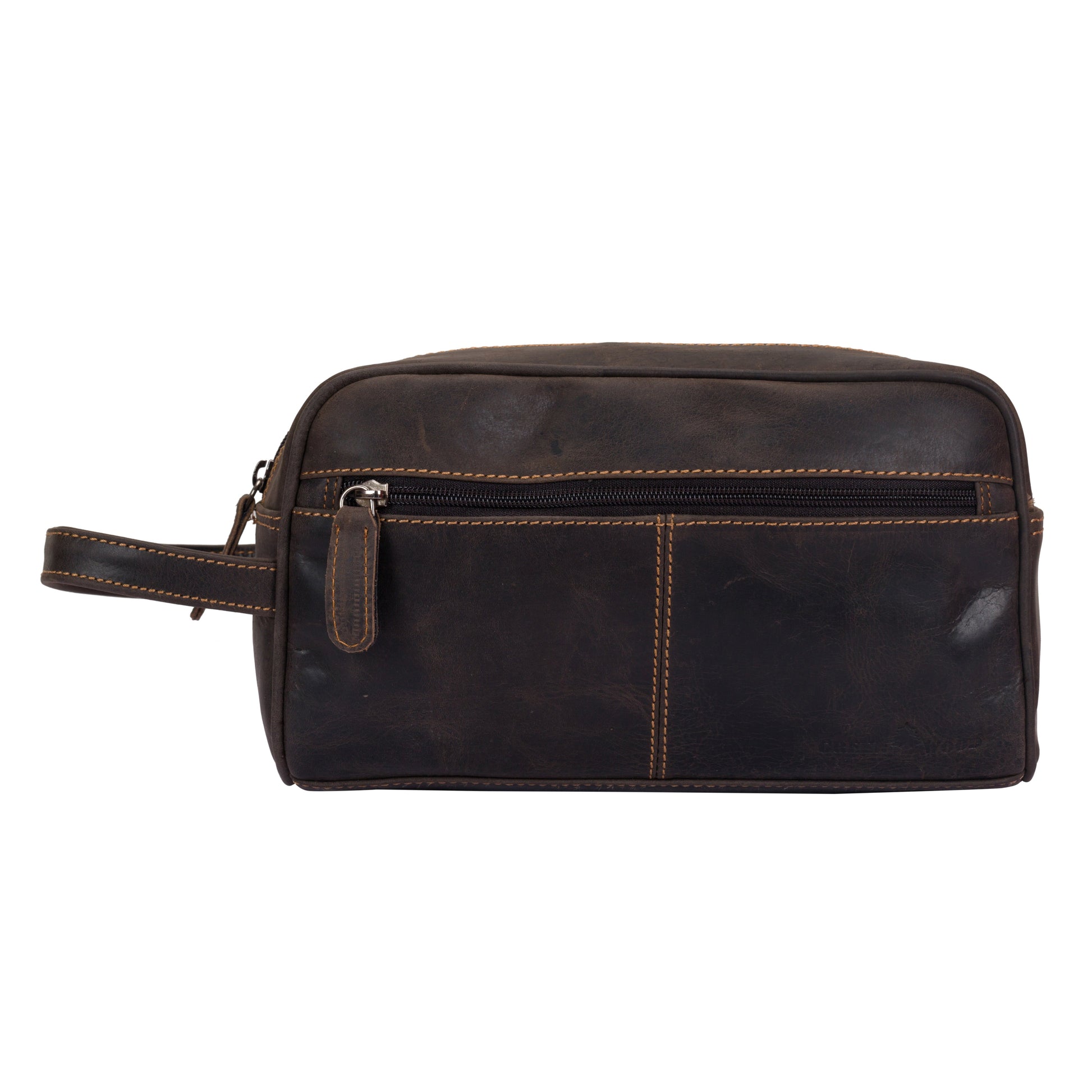 Leather Toiletry Bag Brown - Banff - Greenwood Leather