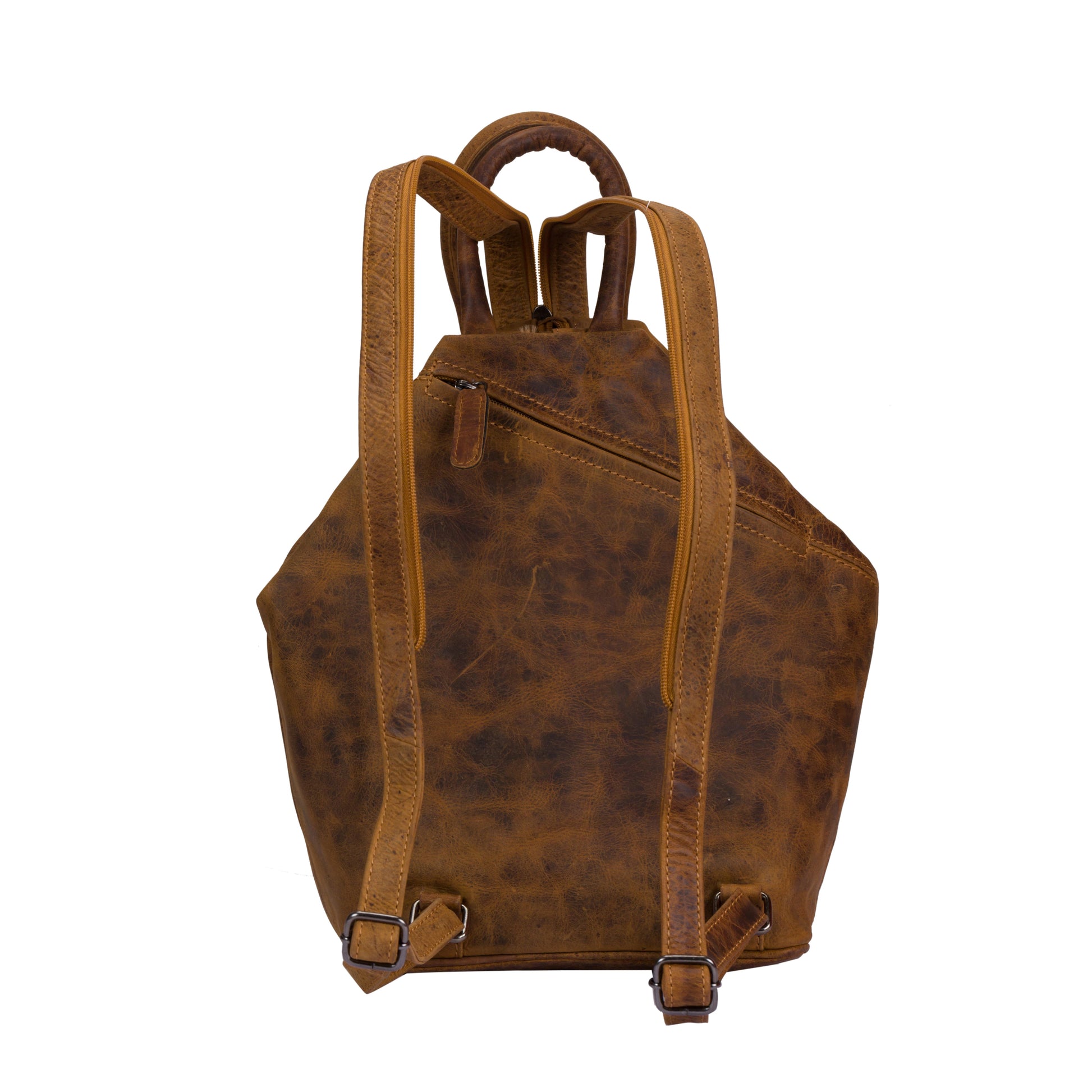 Leather Backpack, Leather Rucksack Bag, Leather bag - Zoe Camel - Greenwood Leather