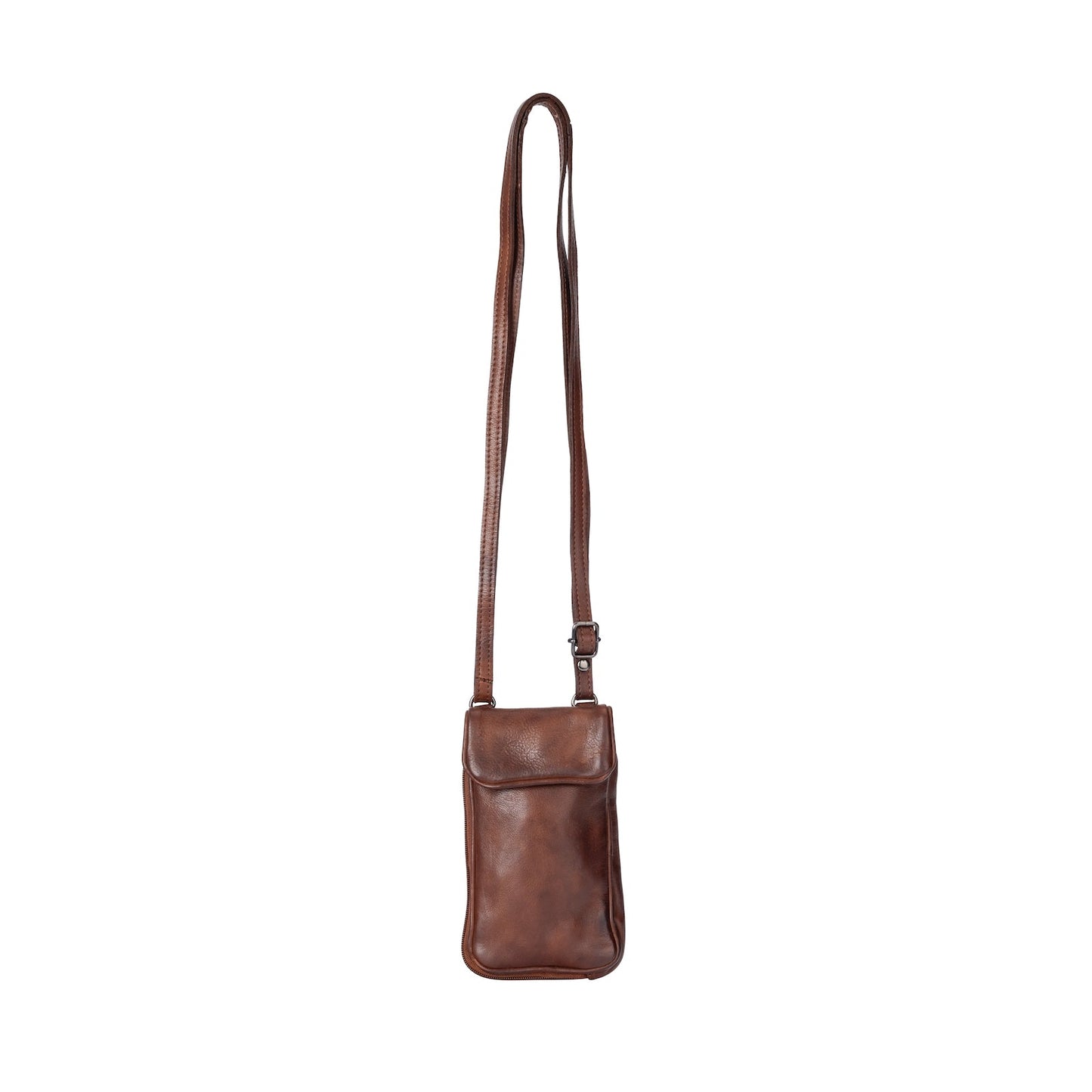 Leather Phone Bag Elk - Cognac - Greenwood Leather