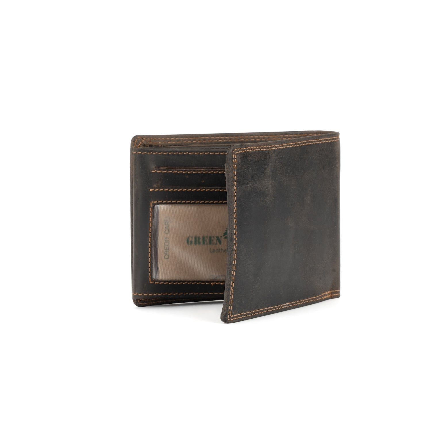 Leather Wallet George - Brown - Greenwood Leather