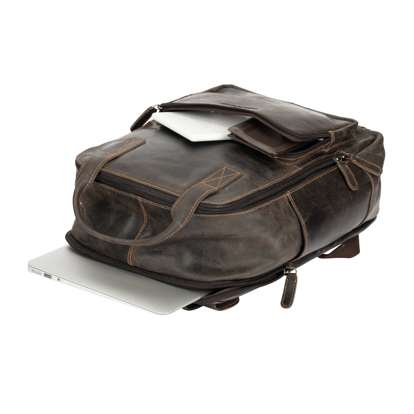 Leather Backpack Yukon - Brown - Greenwood Leather