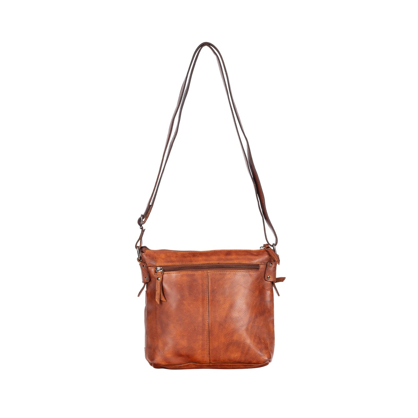 Leather Shoulder Bag Nora - Cognac - Greenwood Leather