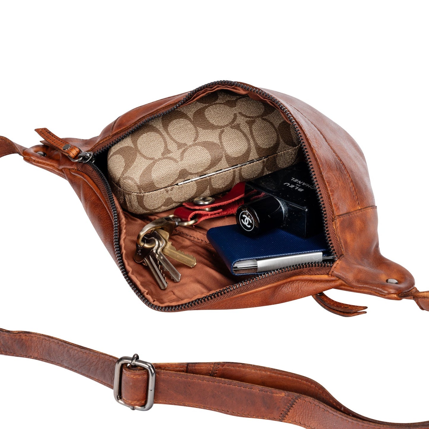 Leather Bum Bag Oregon - Cognac - Greenwood Leather