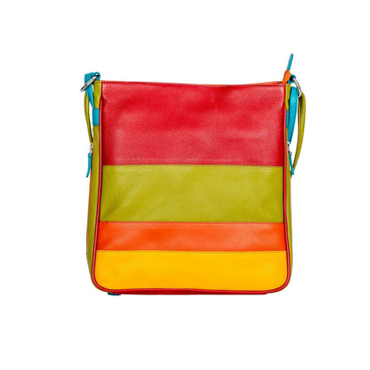 Leather Multicolor Backpack Mae Red - Greenwood Leather