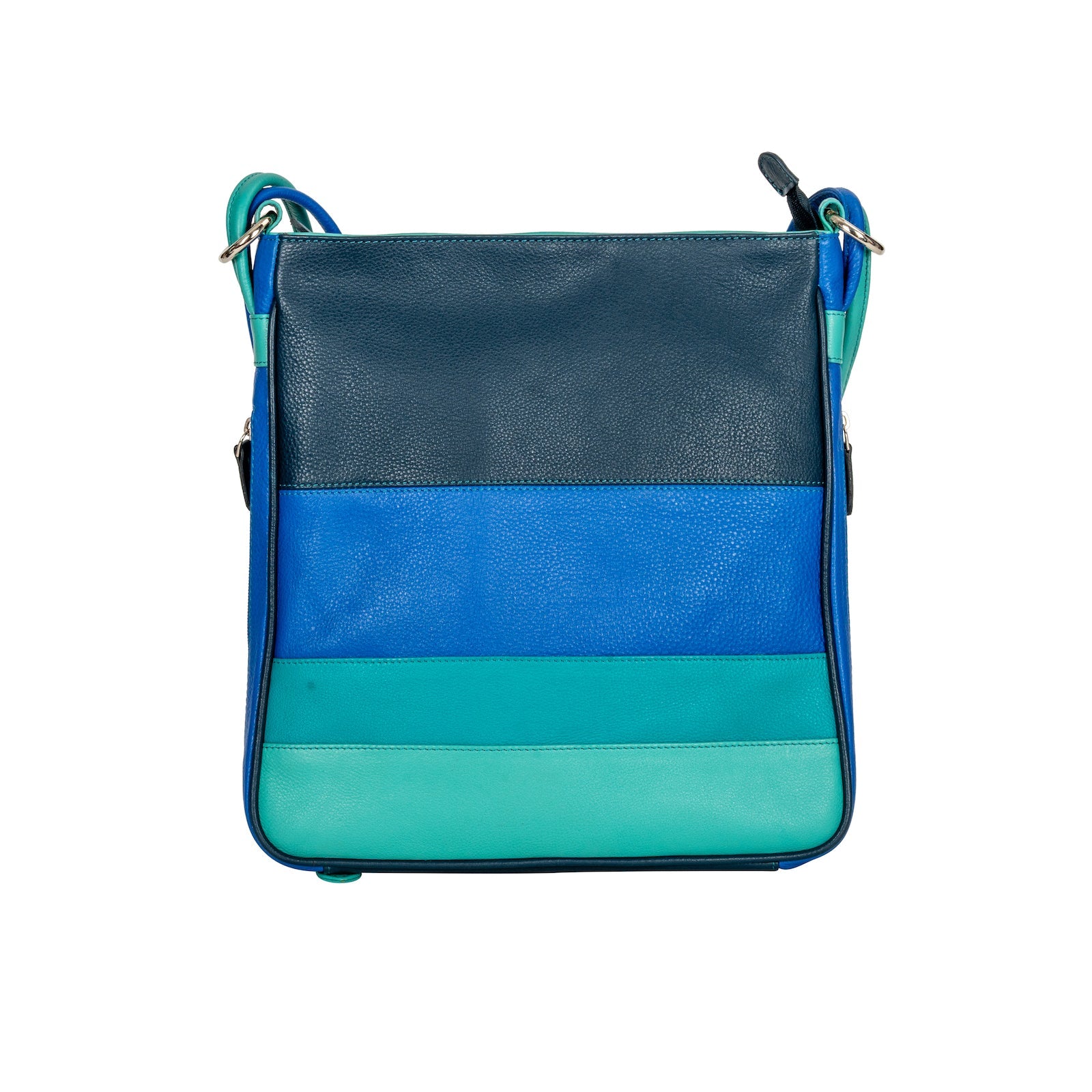 Leather Multicolor Backpack Mae Blue - Greenwood Leather