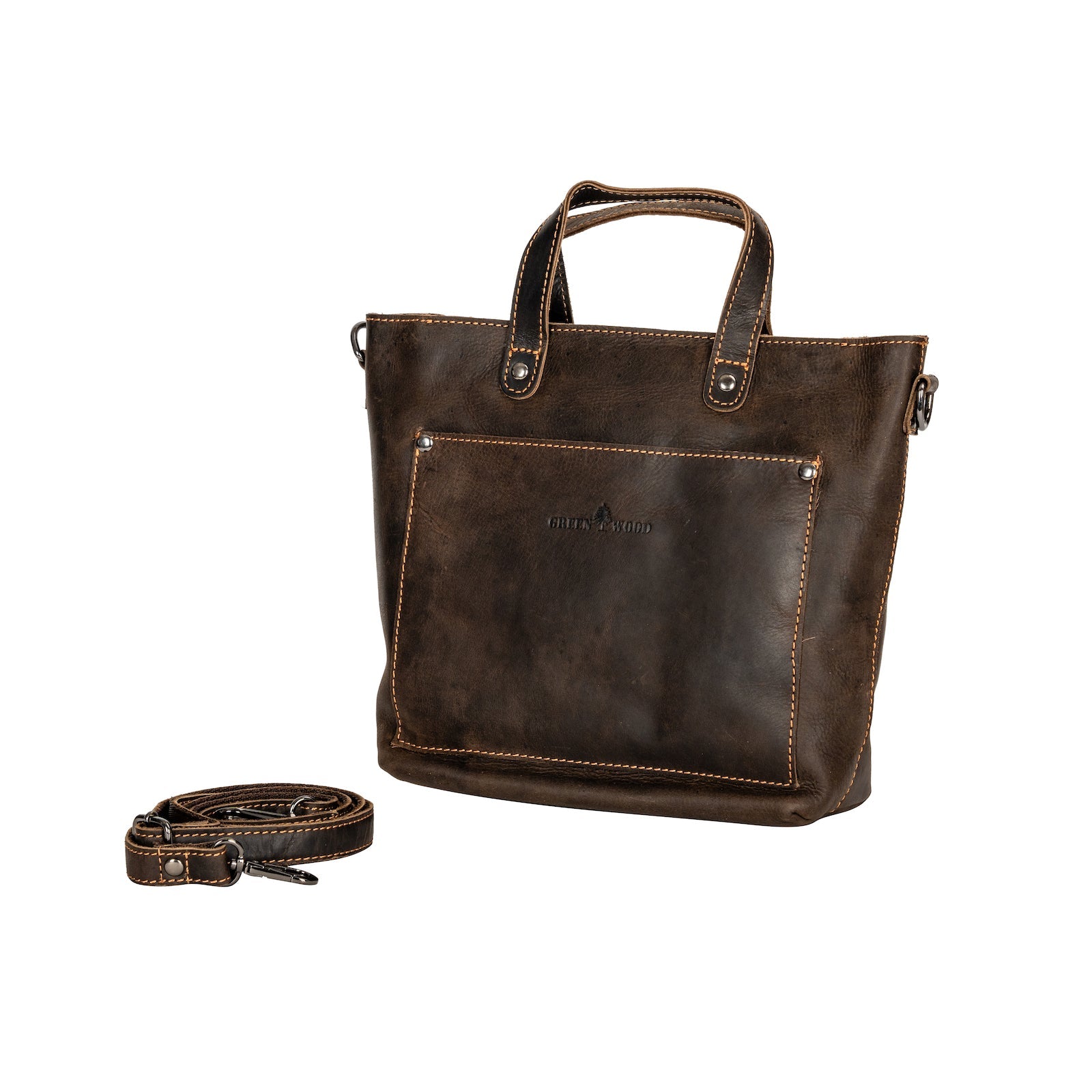 Mini Crossbody Tote Bag Panama - Brown - Greenwood Leather