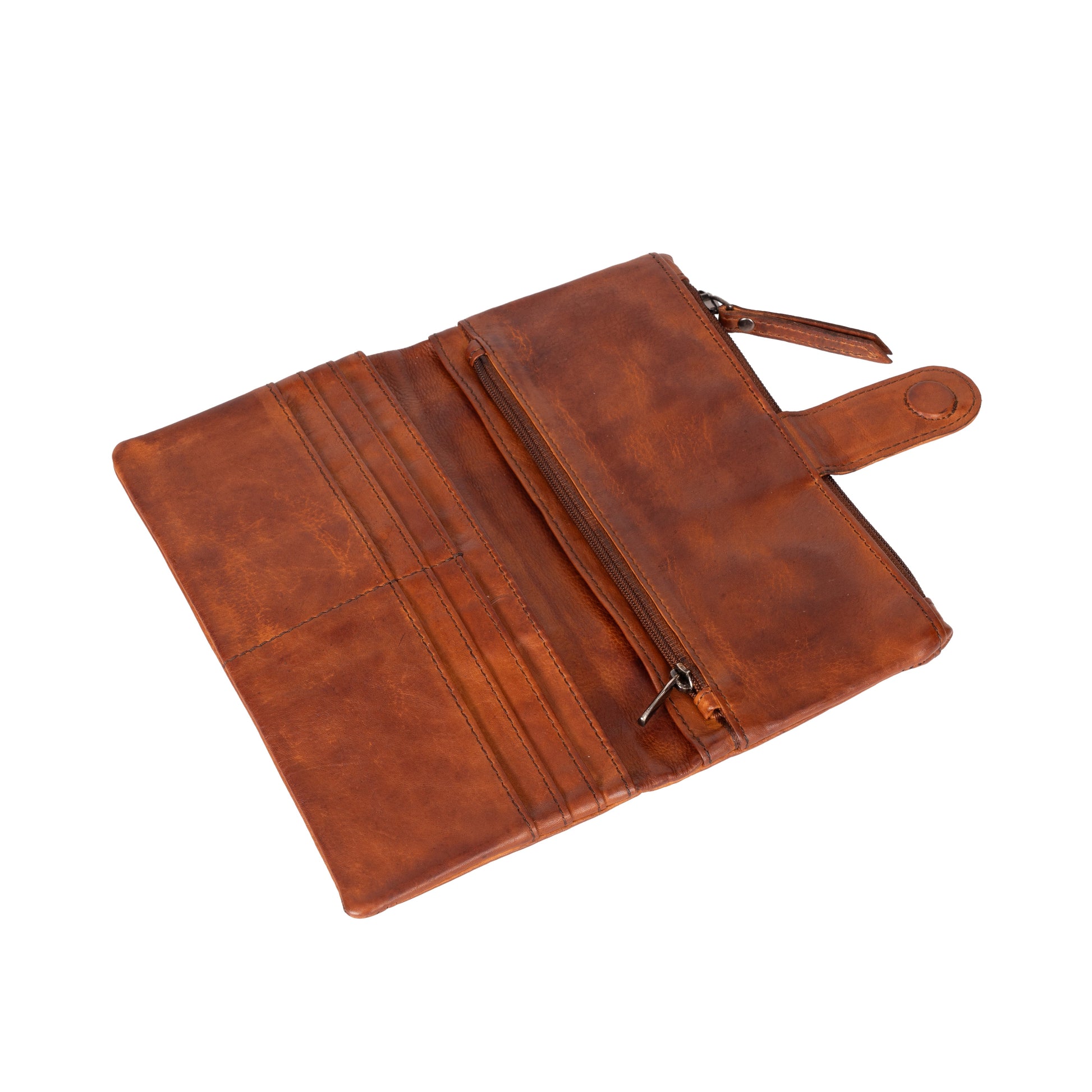 Leather Wallet Cyndy - Cognac - Greenwood Leather