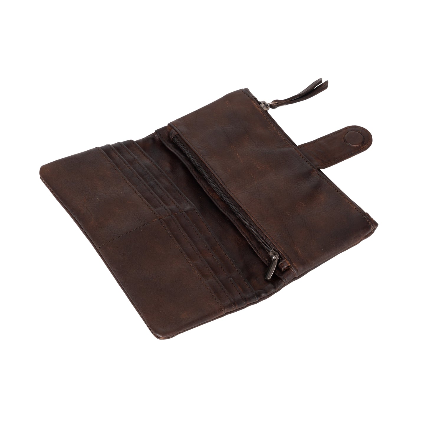 Leather Wallet Cyndy - Brown - Greenwood Leather