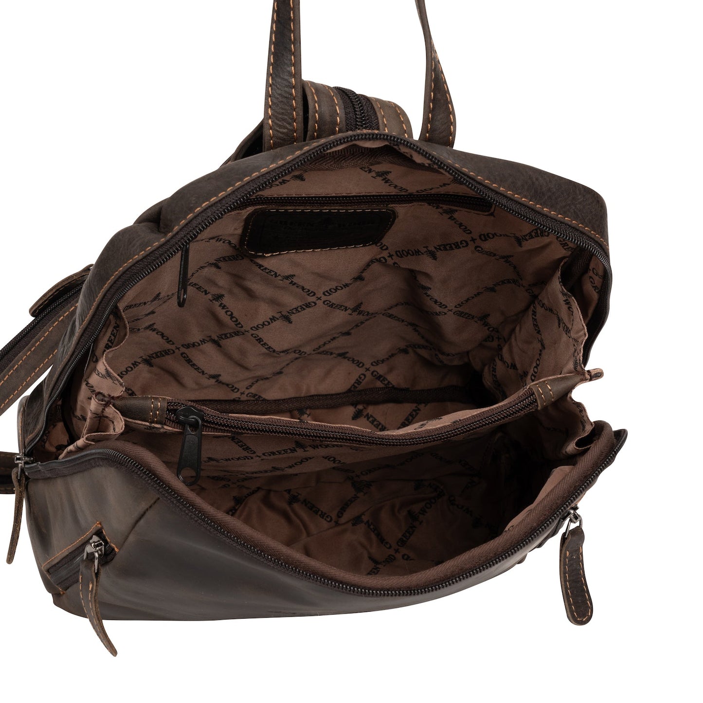 Leather Backpack Brown - Anna - Greenwood Leather