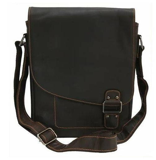 Leather Shoulder Bag Quebec - Brown - Greenwood Leather