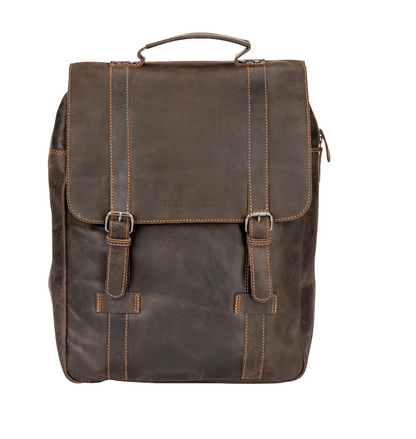 Leather Laptop Backpack Melbourne Brown - Greenwood Leather