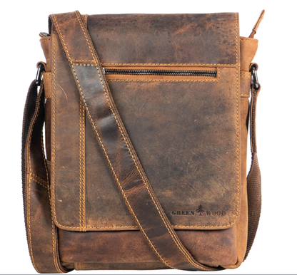 Mini-Messenger Henry Camel - Unisex - Greenwood Leather