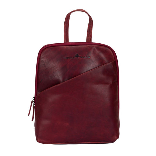 Leather Women's Backpack Claire - Rosewood - Greenwood Leather