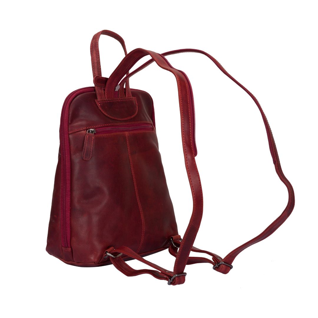 Leather Women's Backpack Claire - Rosewood - Greenwood Leather