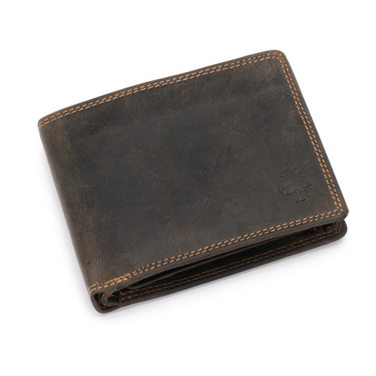 Leather Wallet George - Brown - Greenwood Leather