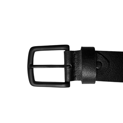 Leather Black Belt with Black Buckle Jeans - L - Greenwood Leather