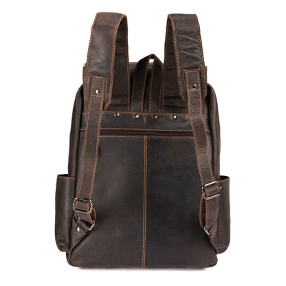 Leather Vintage Backpack Scott Brown - Unisex - Greenwood Leather