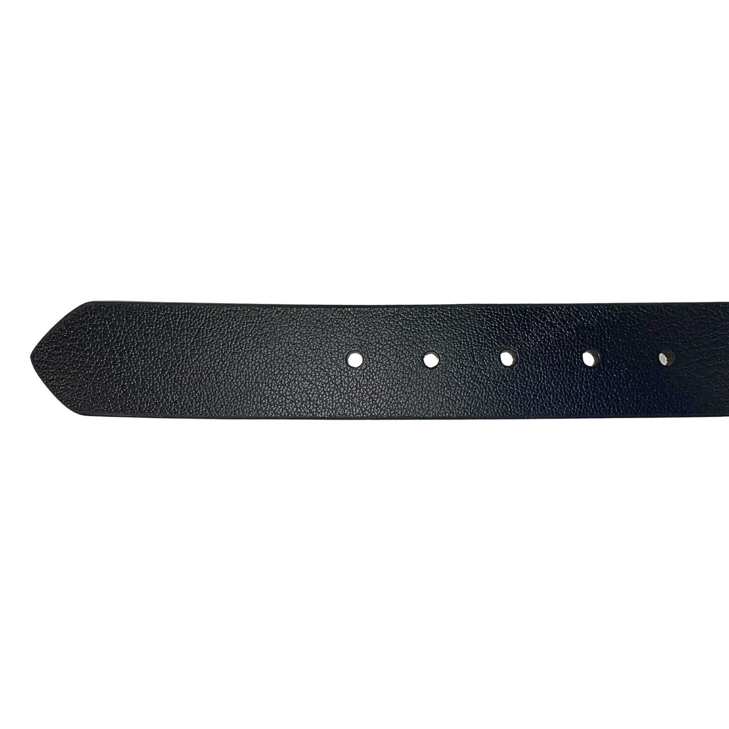 Leather Black Belt with Black Buckle Formal - L - Greenwood Leather