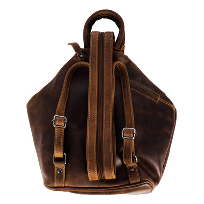 Leather Backpack, Leather Rucksack Bag Zoe - Sandal - Greenwood Leather