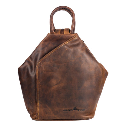 Leather Backpack, Leather Rucksack Bag Zoe - Sandal - Greenwood Leather